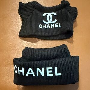 For Labubu fashion Black Knit  Sweater and Hat Set